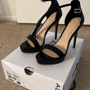 COPY - Worn Once. Aldo strapy black heals